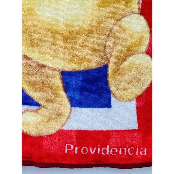 Vintage Cobertores Winnie the Pooh Tigger Red Blanket Minky 54x44 Plush Disney - Picture 9 of 12